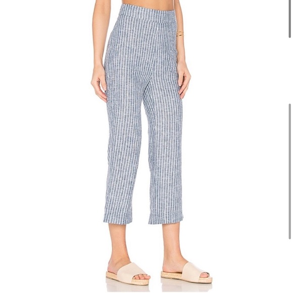 Free People Elliot Striped Linen Blend Pants - Picture 3 of 13